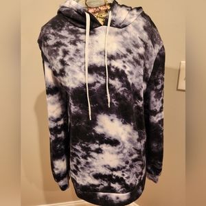 Bobbie Brooks Blue Tie Dye Sweatshirt Hoodie size L